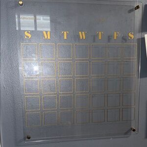 Acrylic Wall Calendar with Gold Accents